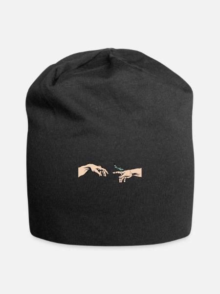 Praying mantis Mantis religiosa Funny mantis - Jersey Beanie - black