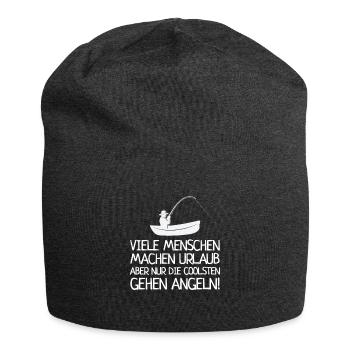 Angler Menschen Machen Urlaub Ich Gehe Angeln - Jersey-Beanie - Anthrazit - Vorne