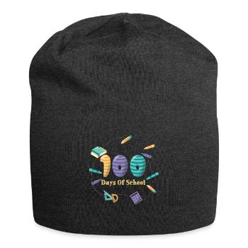 Lustiger Student 100. Tag 100 Tage Schule - Jersey-Beanie - Anthrazit - Vorne