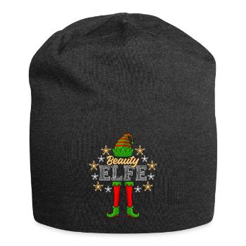 Beauty Elfe Schminke Kosmetikerin Damen Weihnacht - Jersey-Beanie - Anthrazit - Vorne