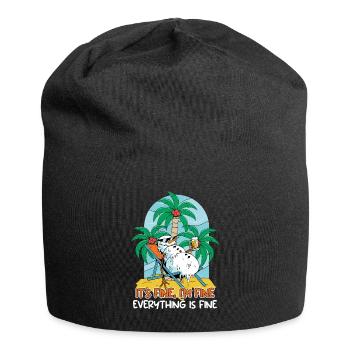 Tout va bien Schneemann chaise longue - Bonnet en jersey - noir - Devant