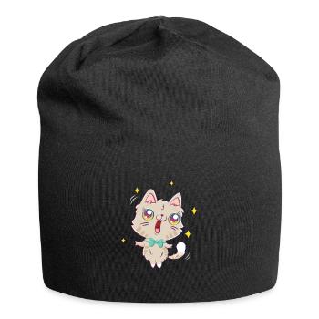 Sing Cat Kawaii Cute Japan Anime - Jersey Beanie - black - Front