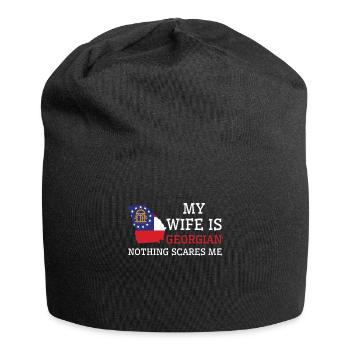 Rien ne me fait peur femme géorgienne Georgia - Bonnet en jersey - noir - Devant