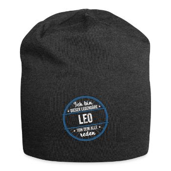 Ich bin dieser legendärer Leo Name - Jersey-Beanie - Anthrazit - Vorne