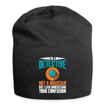 Ich Bin Ein Detektiv, Keine - Jersey-Beanie - Schwarz - Vorne