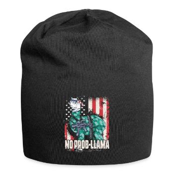 LLambo Alpaga Lama Drôle PAS DE PROB-LAMA - Bonnet en jersey - noir - Devant
