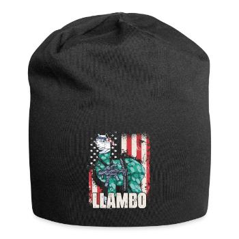 LLambo Alpaga Lama Drôle - Bonnet en jersey - noir - Devant