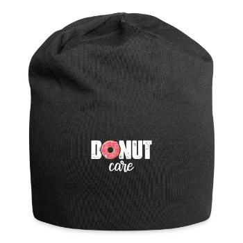 Donut or Donut Care Funny Donut - Jersey Beanie - black - Front