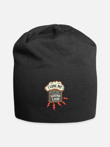 Verstärker Sound Amplifier Vintage Tontechniker - Jersey-Beanie - Schwarz