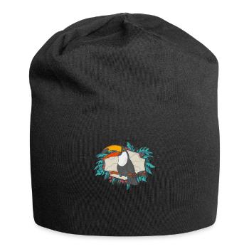 Tukan Tropischer Paradies Vogel Exotische Tiere - Jersey-Beanie - Schwarz - Vorne