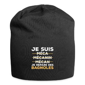 Je Suis Je Répare Des Bagnoles Mécanicien - Bonnet en jersey - noir - Devant