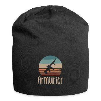 Vintage Retro Armurier Armurerie - Bonnet en jersey - noir - Devant