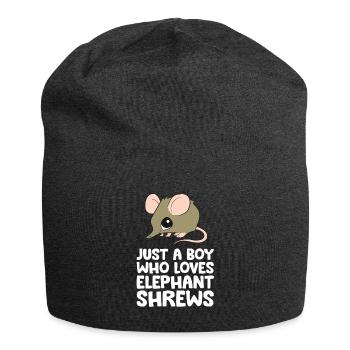 Just a Boy Who Loves Elephant Shrews - Jersey Beanie - charcoal grey - Front