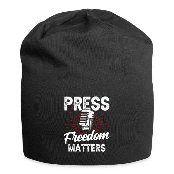 Press freedom is important Press freedom matters - Jersey Beanie - black - Front