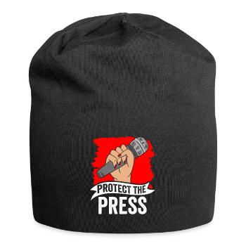 Protège la presse Loi sur la presse Liberté de la presse - Bonnet en jersey - noir - Devant