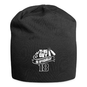 Dieser Typ Ist Offiziell 18 Geburtstag Achtzehn - Jersey-Beanie - Schwarz - Vorne