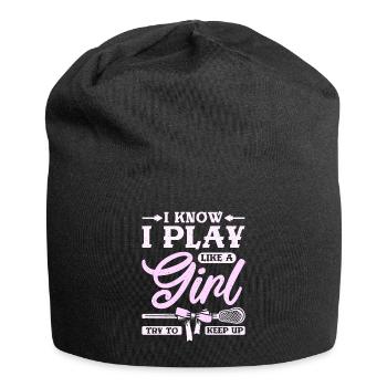 I play lacrosse like a girl - Jersey-Beanie - Schwarz - Vorne