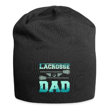 Fathers Day Daddy Lacrosse Dad - Jersey-Beanie - Schwarz - Vorne