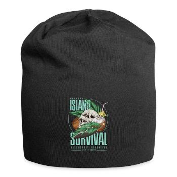 Bushcraft island Survival Dschungel Skull Geschenk - Jersey-Beanie - Schwarz - Vorne