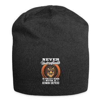 German Shepherd Mother - Jersey Beanie - charcoal grey - Front