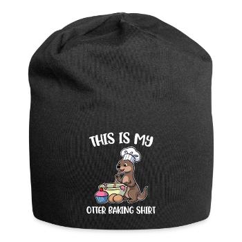 Otter Baking Baking Gift - Jersey Beanie - black - Front