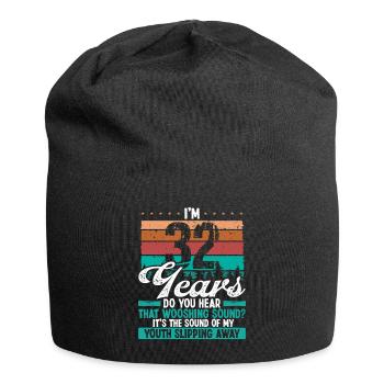 32 Year Old Funny Getting Old Humor Birthday Idea - Jersey-Beanie - Schwarz - Vorne
