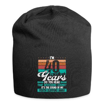 40 Year Old Funny Getting Old Humor Birthday Idea - Jersey Beanie - black - Front