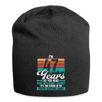 47 Year Old Funny Getting Old Humor Birthday Idea - Jersey-Beanie - Schwarz - Vorne