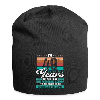 49 Year Old Funny Getting Old Humor Birthday Idea - Jersey-Beanie - Schwarz - Vorne