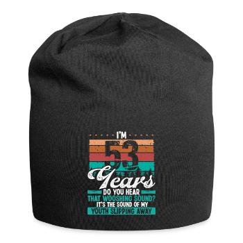 53 Year Old Funny Getting Old Humor Birthday Idea - Jersey-Beanie - Schwarz - Vorne