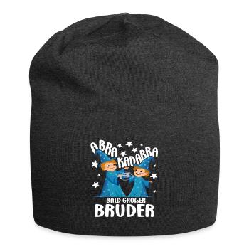 Bald Großer Bruder Dino Geschwisterkind Nachwuchs - Jersey-Beanie - Anthrazit - Vorne