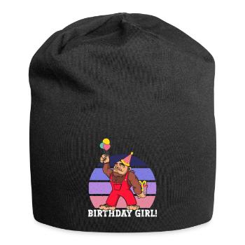 Bigfoot Party Supplies Birthday Girl Sasquatch - Bonnet en jersey - noir - Devant