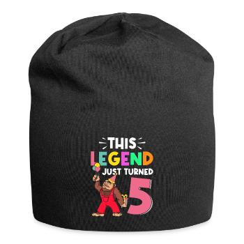 Bigfoot Party Supplies This Legend Just Turned 5 - Jersey Beanie - black - Front