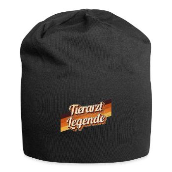 Veterinär Geburtstag als Legende geboren Tierarzt - Jersey-Beanie - Schwarz - Vorne