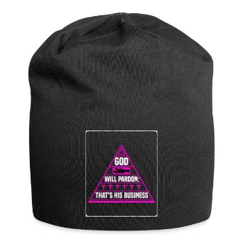 God Will Pardon That's His Business T-Shirt - Jersey Beanie - black - Front