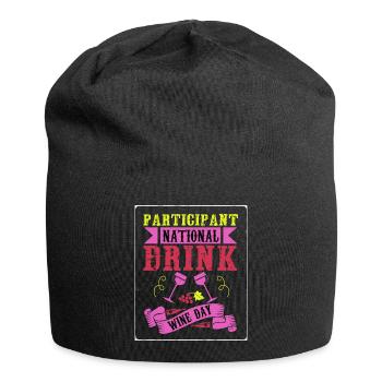 Participant National Drink Wine Day T-Shirt - Jersey Beanie - black - Front