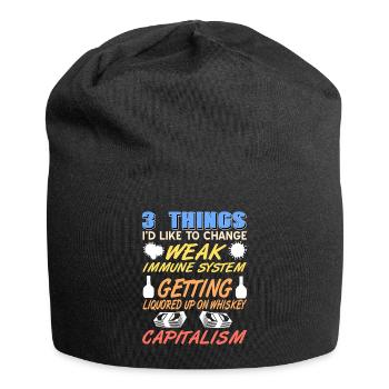 3 Things I'd Like To Change Weak Immune System - Jersey Beanie - black - Front