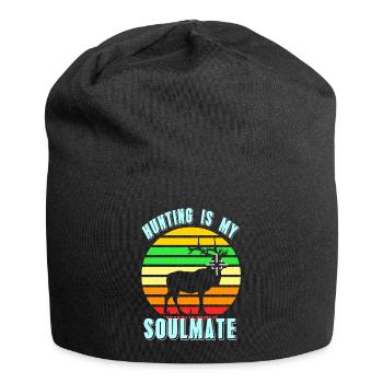 Hunting Is My Soulmate Retro Hunter Designs - Jersey-Beanie - Schwarz - Vorne