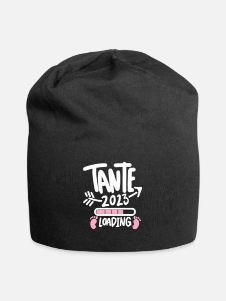 Tante 2023 - Tante werden - Tante Geschenk - Jersey-Beanie - Schwarz