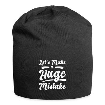 Huge Mistake Line Art Unvollkommenheit Zitate - Jersey-Beanie - Schwarz - Vorne