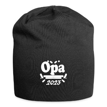 Opa 2023 - Opa werden - Bald Opa - Jersey-Beanie - Schwarz - Vorne