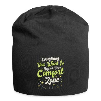 Meaningful Knowledge Motivator Comfort Zone - Jersey Beanie - black - Front