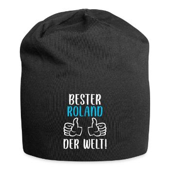 Roland Vorname Name Geburtstag - Jersey-Beanie - Schwarz - Vorne