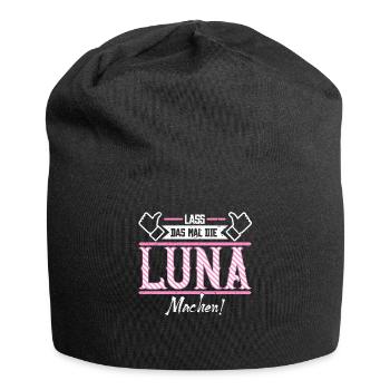 Luna Geschenkidee Geschenk Geburtstag - Jersey-Beanie - Schwarz - Vorne