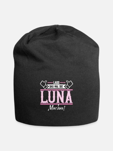 Luna Geschenkidee Geschenk Geburtstag - Jersey-Beanie - Schwarz