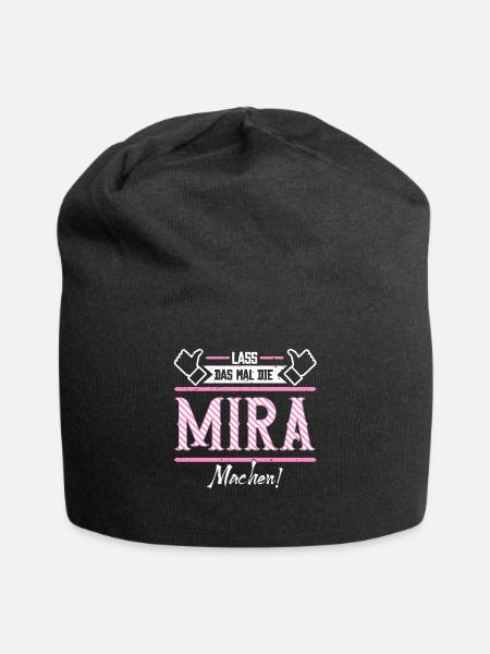 Mira Geschenkidee Geschenk Geburtstag - Jersey-Beanie - Schwarz