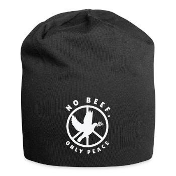 Nature Fan Peace Sign Dove Nature Positivity Bird - Jersey Beanie - black - Front