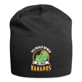 Kakapo need all this New Zealand parrot - Jersey Beanie - black - Front