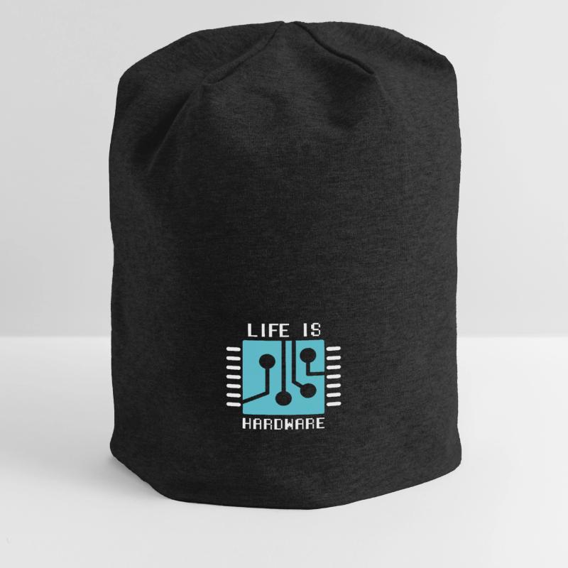 Life Is Hardware Informatiker Hack Coder Jersey-Beanie