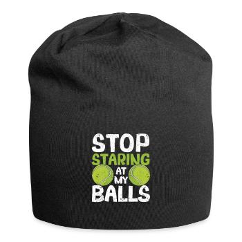 Stop staring at my balls Fun tennis - Jersey Beanie - black - Front